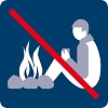 Bitte mache wegen der Waldbrandgefahr in der Natur kein offenes Feuer, grille nicht, zünde keine Shishas und werfe Zigarettenkippen nicht weg